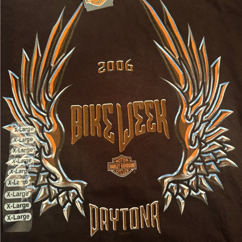 NWT Harley-Davidson Black 2006 Bike Week Daytona  Tee